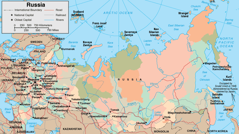 Map of Russia - Maps of the Russian Federation